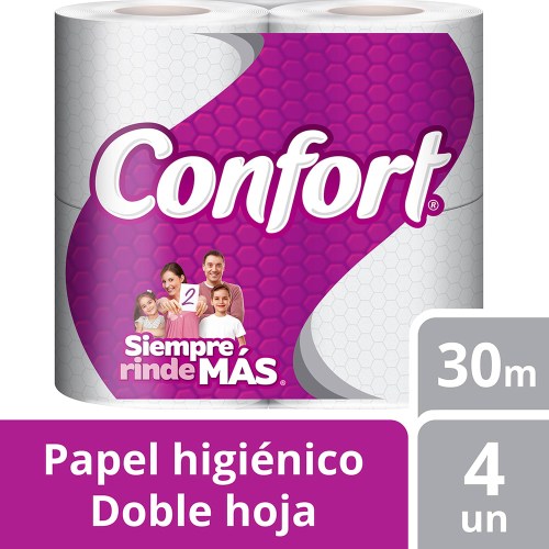 confort doble hoja 4 rollos